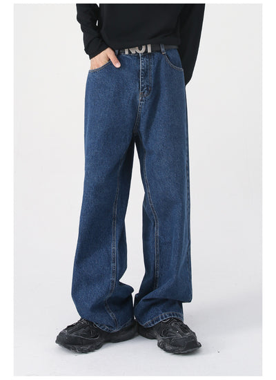 Jeans Retro Holgados con Cintura Elástica Estilo Coreano para Hombre - Image 39