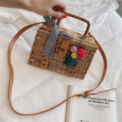 Bolso Bandolera de Mimbre Tejido - Elegancia Artesanal en un Solo Hombro - Image 19