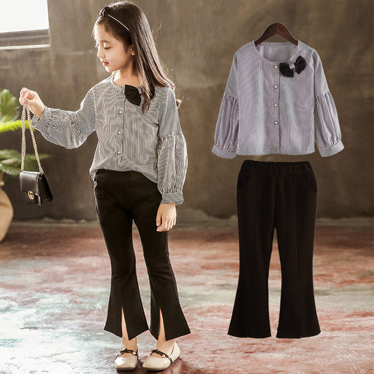 Conjuntos de Primavera para Niñas con Moños - Blusas y Pantalones - Image 5