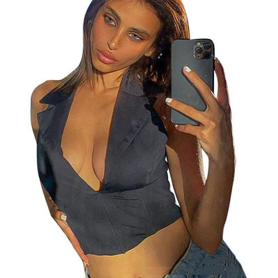 Blusa Tirante Escote Profundo sin Mangas para Mujer - Image 5