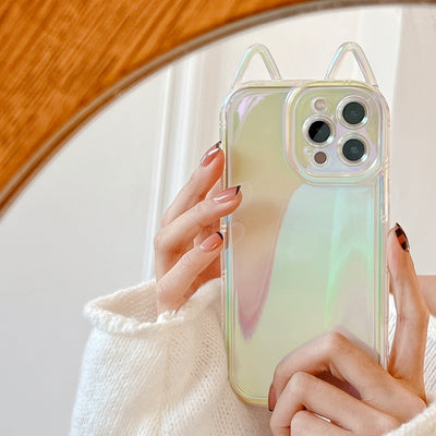 Funda para Celular Orejas de Gato con Laser Multicolor - Image 2