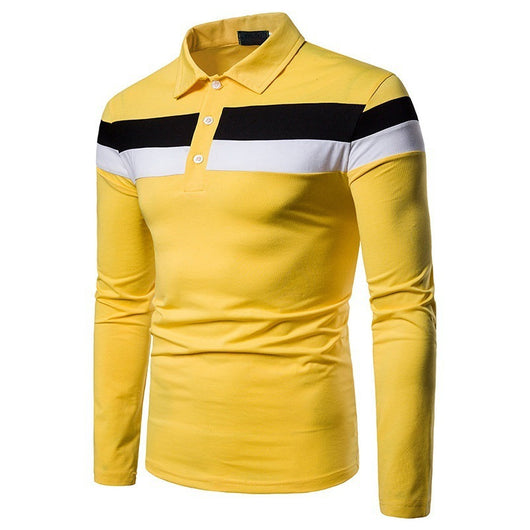 Camisa Casual de Manga Larga con Costuras Tricolor para Hombre - Image 7