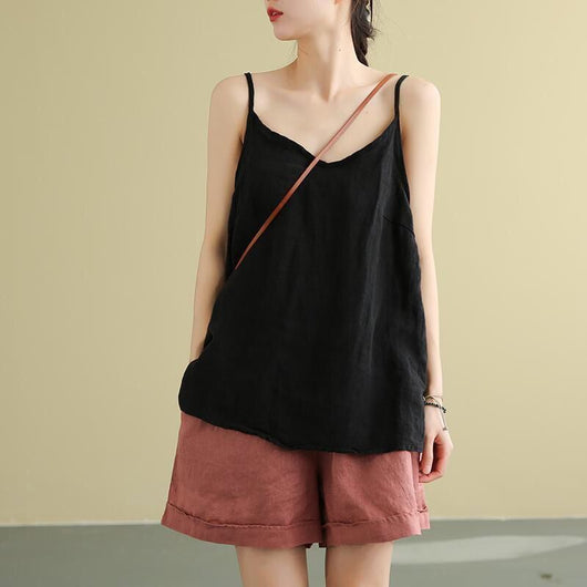 Camiseta Suelta de Algodón y Lino para Mujer - Estilo Literario Casual - Image 2
