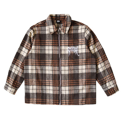Chaqueta Camisa Cuadriculada con Bordados y Cierre - Image 9