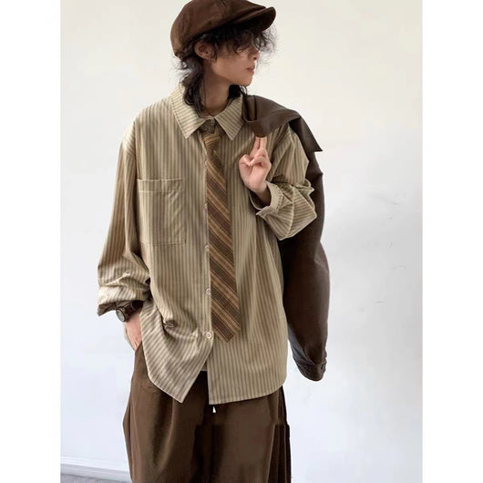 Abrigo Vintage Cuadros Estilo Japonés Primavera Otoño - Image 2