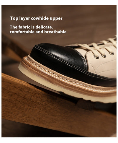 Zapatos Casuales de Cuero Genuino con Plataforma - Estilo Vintage Artesanal - Image 16