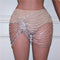 Falda de Danza con Cadena de Cintura y Borlas Brillantes