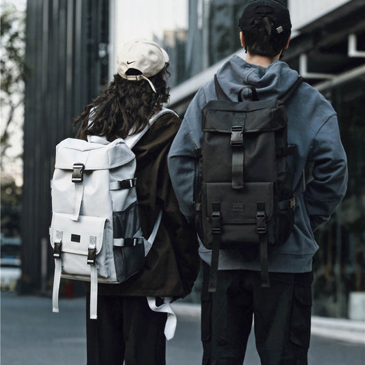 Mochila de Viaje Negra con Gran Capacidad y Compartimentos de Herramientas