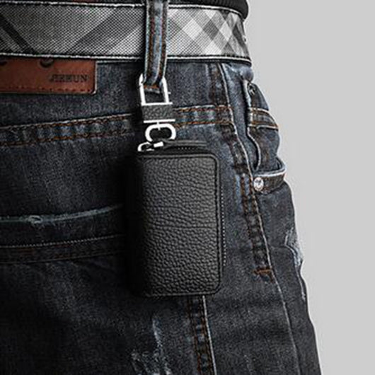Estuche para Llaves de Cuero Litchi Premium - Image 4