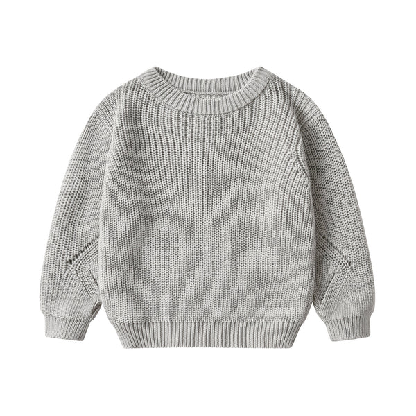 Suéter Tejido Infantil Estilo Coreano Color Liso - Abrigo Calidez