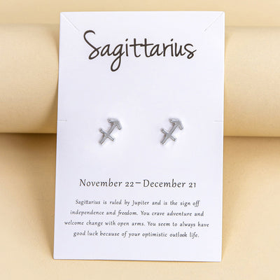 Aretes de los Doce Signos del Zodiaco en Oro y Plata - Image 43