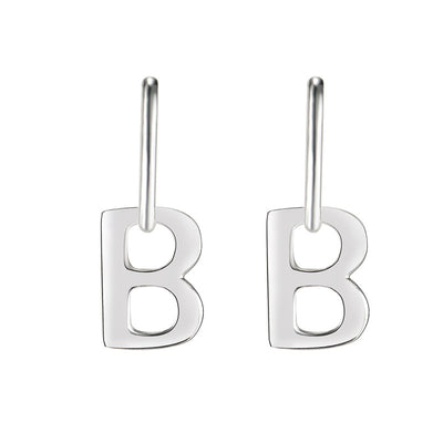 Aretes Letra B Vintage Estilo Cold Wind - Image 2
