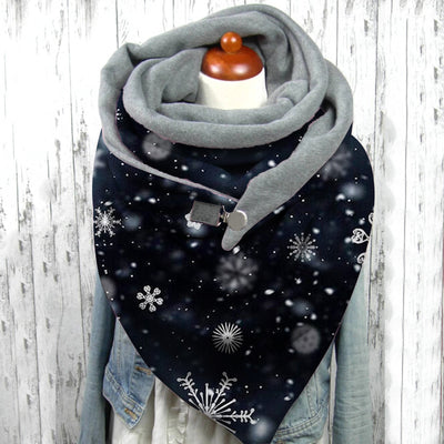 Bufanda Invierno Mujer con Estampado Artístico y Botones - Image 4