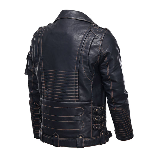 Chaqueta de Cuero Punk para Motociclista - Estilo Rebelde en Piel PU - Image 2