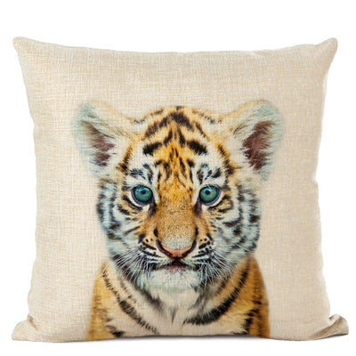Funda de Almohada Lino con Diseño Animal - Loro y Venado - Image 6