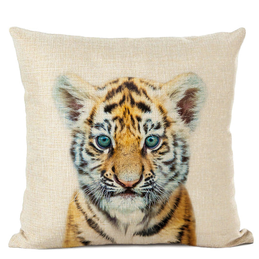 Funda de Almohada Lino con Diseño Animal - Loro y Venado - Image 6