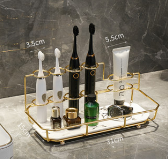 Organizador de Baño con Luz LED - Repisa Múltiple para Cepillo Eléctrico, Enjuague y Accesorios - Image 18
