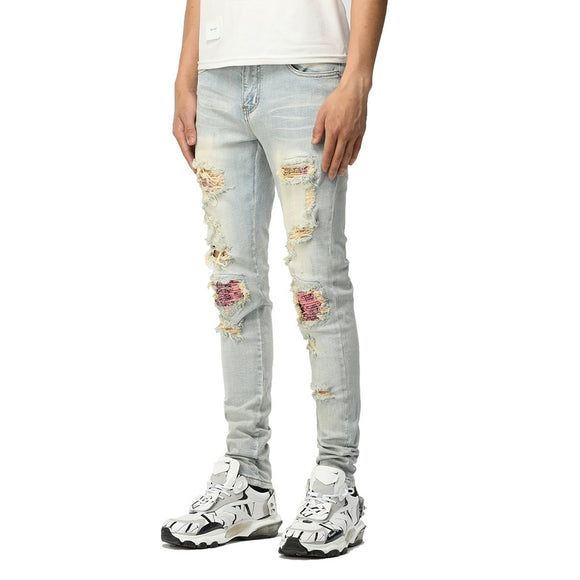 Jeans Slim Fit Efecto Desgastado INS