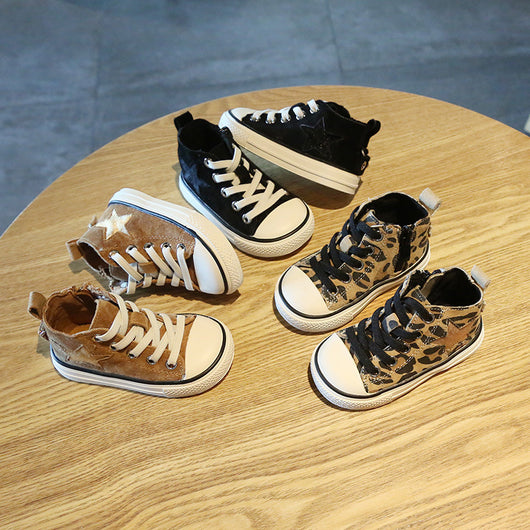 Zapatillas Altas de Lona con Estampado Leopardo para Bebé - Image 13