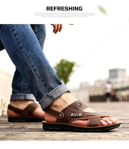 Sandalias Hombre Cuero Genuino Primera Capa - Comodidad Estival - Image 25