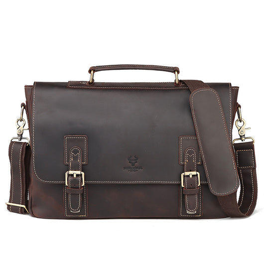 Bolso Bandolera de Cuero Genuino Premium Estilo Retro - Image 2