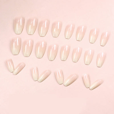 Uñas Postizas Rosa Medianas con Lentejuelas - Diseño Dulce y Elegante - Image 2
