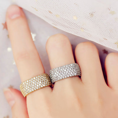 Anillo de Diamantes Cuadrado Lujo Nicho - Dedo Índice - Image 3
