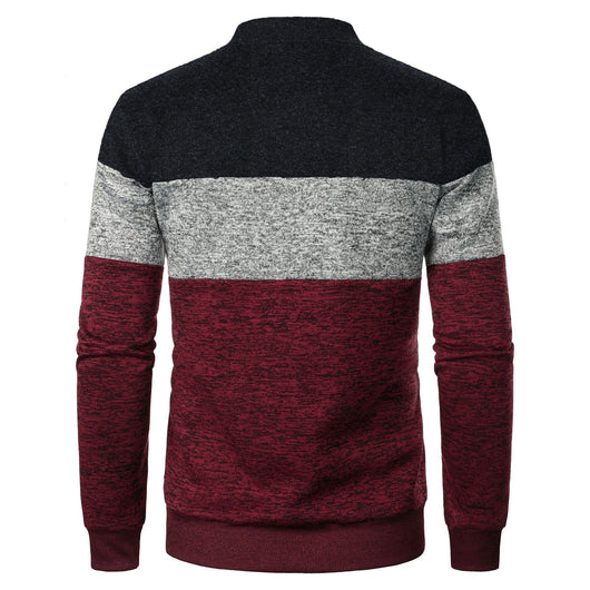 Suéter de Punto Grueso con Bloques de Color para Hombre - Image 11