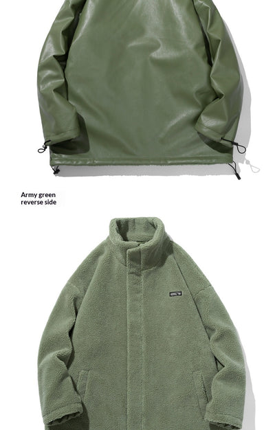 Abrigo Reversible de Lana de Cordero con Estilo Literario y Artístico - Image 15