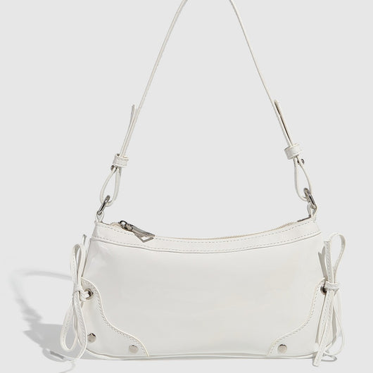 Bolso Bandolera Cuadrado Pequeño con Doble Moño - Diseño Minimalista Liso - Image 4