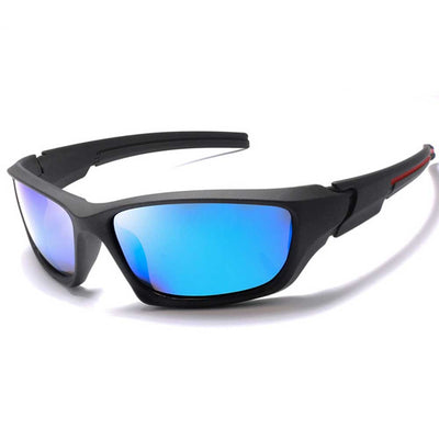Black sports polarized sunglasses with yellow TAC lenses and a plastic frame, ideal for cycling and outdoor activities. - Image 12