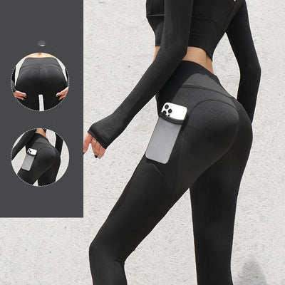 Pantalones Deportivos Cintura Alta con Efecto Realce en Cadera Melocotón - Image 13
