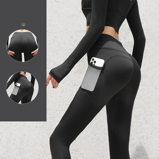 Pantalones Deportivos Cintura Alta con Efecto Realce en Cadera Melocotón - Image 13