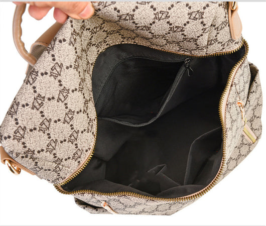 Mochila Casual de Cuero PU con Doble Asa y Estampado Fashion para Mujer - Image 6