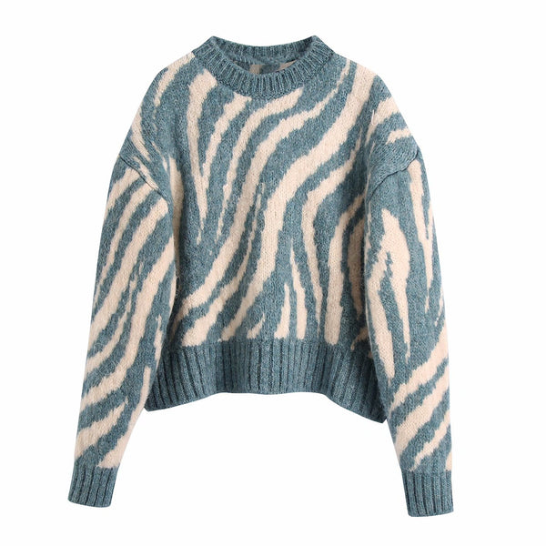 Suéter Estampado Animal Print en Jacquard Versátil