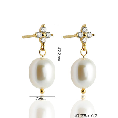 Aretes de Plata Esterlina 925 con Circonitas Trébol de Cuatro Hojas para Mujer - Image 3