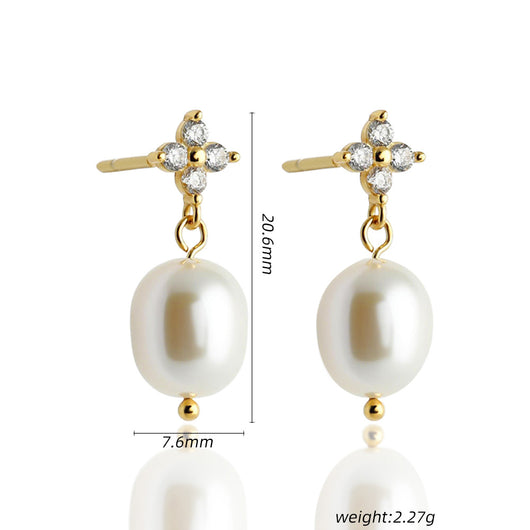 Aretes de Plata Esterlina 925 con Circonitas Trébol de Cuatro Hojas para Mujer - Image 3