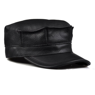 Gorra Octagonal de Cuero Genuino para Hombre - Otoño e Invierno - Image 5