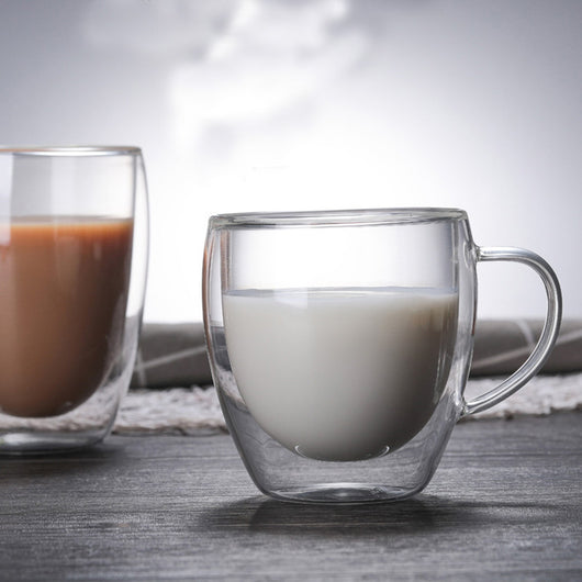 Taza de Café Térmica de Vidrio Borosilicato Doble Capa con Asa - Image 8