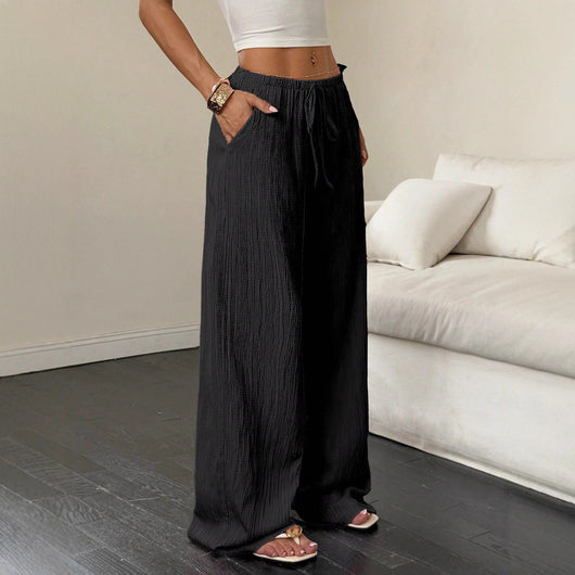 Pantalones Casuales para Mujer con Cintura Ajustable y Detalles de Cordones - Image 14