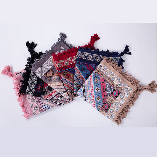 Pañuelo Cuadrado Étnico con Flecos y Jacquard - Image 17