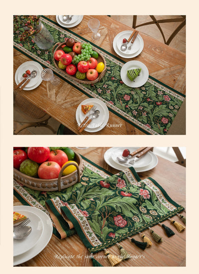 Camino de Mesa Jacquard Botánico Yiman Qiyun - Elegancia para tu Hogar - Image 21