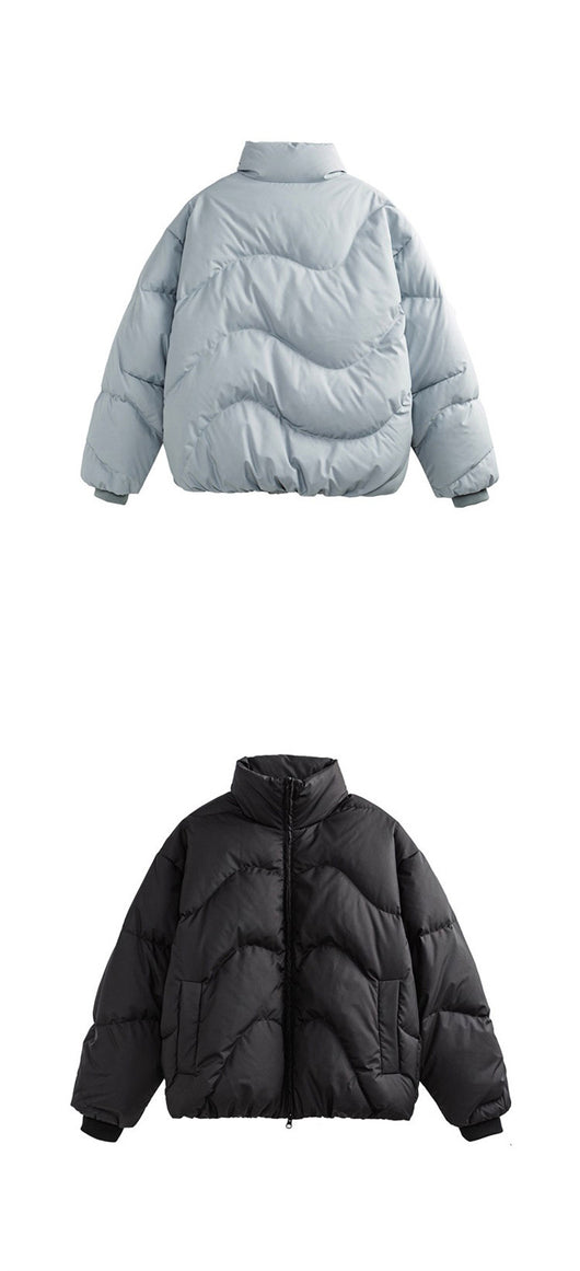Chaqueta Acolchada Minimalista de Plumón Japonesa - Image 10