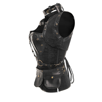 Corset Gótico Retro de PU Ajustado Sexy para Mujer - Image 3