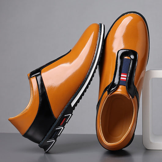 Zapatos Casuales de Cuero para Hombre en Colores Sólidos - Image 3