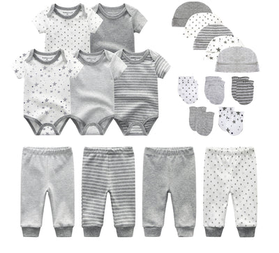 Conjunto Completo de 19 Piezas para Bebé: Peleles, Pantalones, Gorro y Guantes en Algodón - Image 5