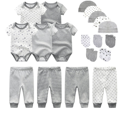 Conjunto Completo de 19 Piezas para Bebé: Peleles, Pantalones, Gorro y Guantes en Algodón - Image 5