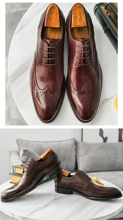 Zapatos Oxford Punta Fina de Cuero Artesanal para Hombre - Image 17