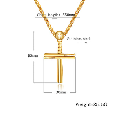 Dije de Béisbol en Acero Titanio - Joyería Deportiva Elegante para Hombres - Image 3