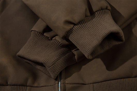 Chaqueta de Cuero Suelta con Bordado Gótico - Image 14